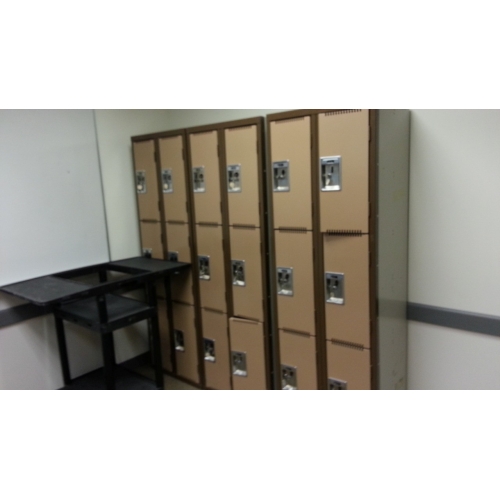 6 Door Commercial Gym / Storage Lockers 72" x 24" x 18" keyed Allsold